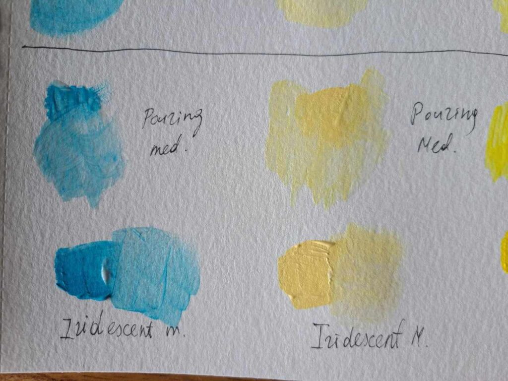 how to make acrylic paint transparent with iridescent medium