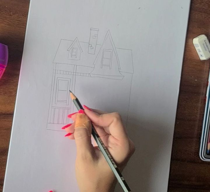 Easy Up House Drawing Step By Step 13