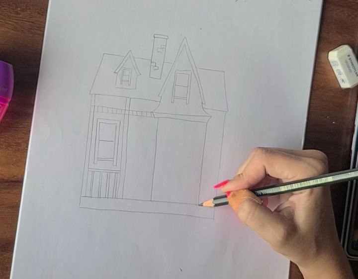 Easy Up House Drawing Step By Step 14