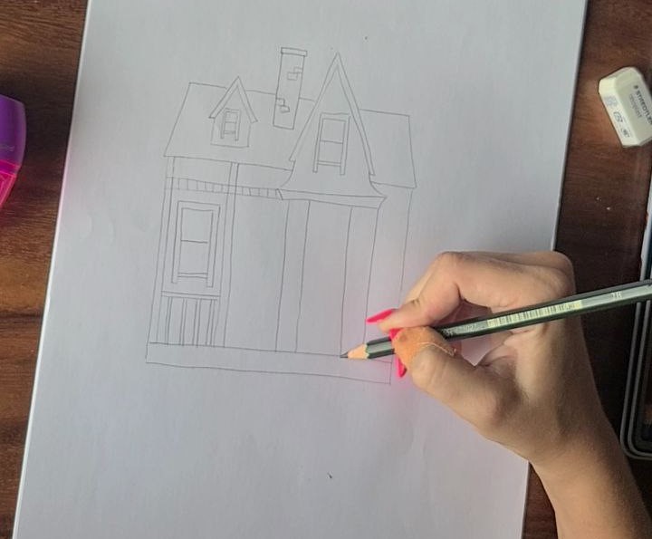 Easy Up House Drawing Step By Step 15