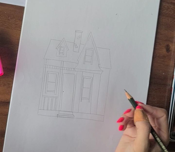 Easy Up House Drawing Step By Step 16