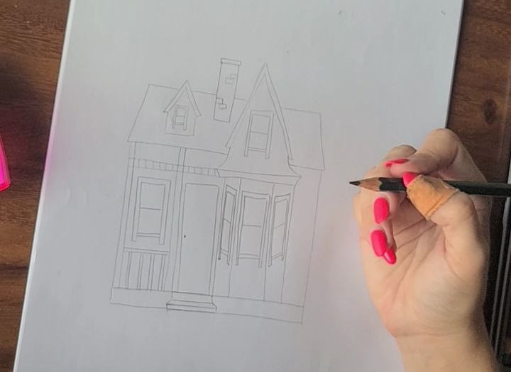 Easy Up House Drawing Step By Step 17