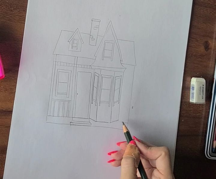Easy Up House Drawing Step By Step 18