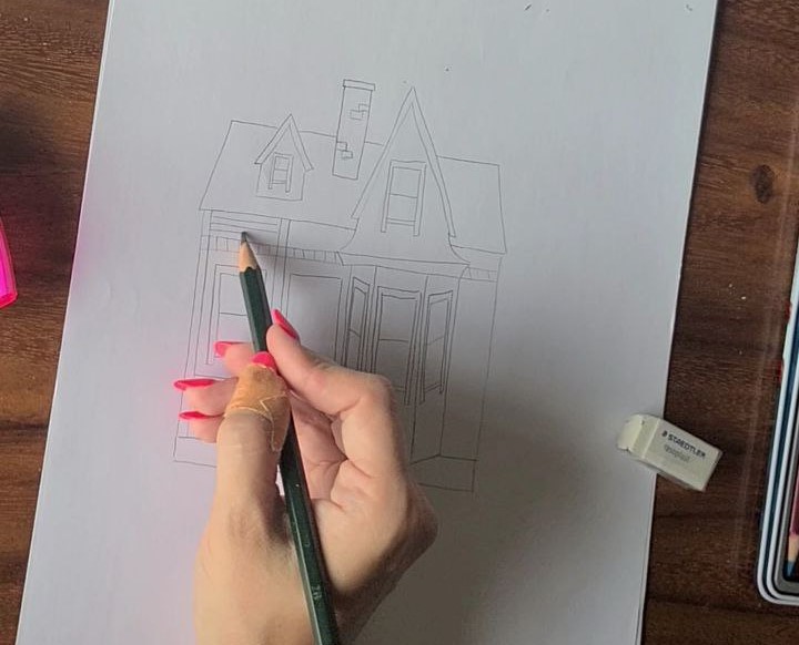 Easy Up House Drawing Step By Step 19