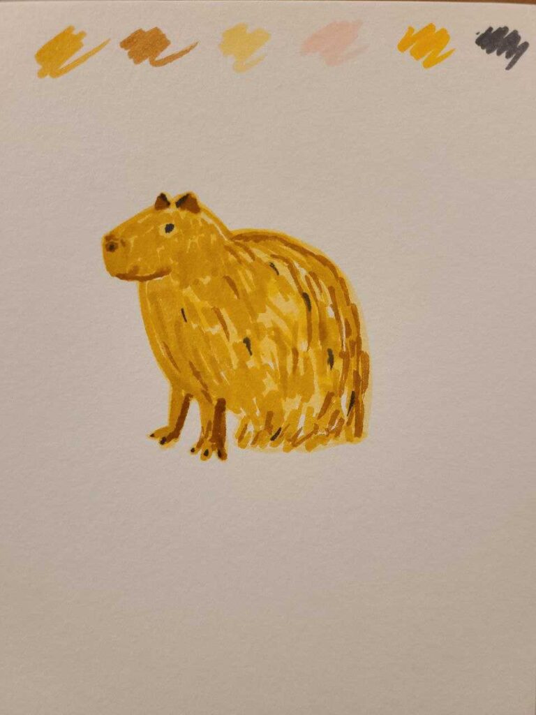 how to draw a capybara