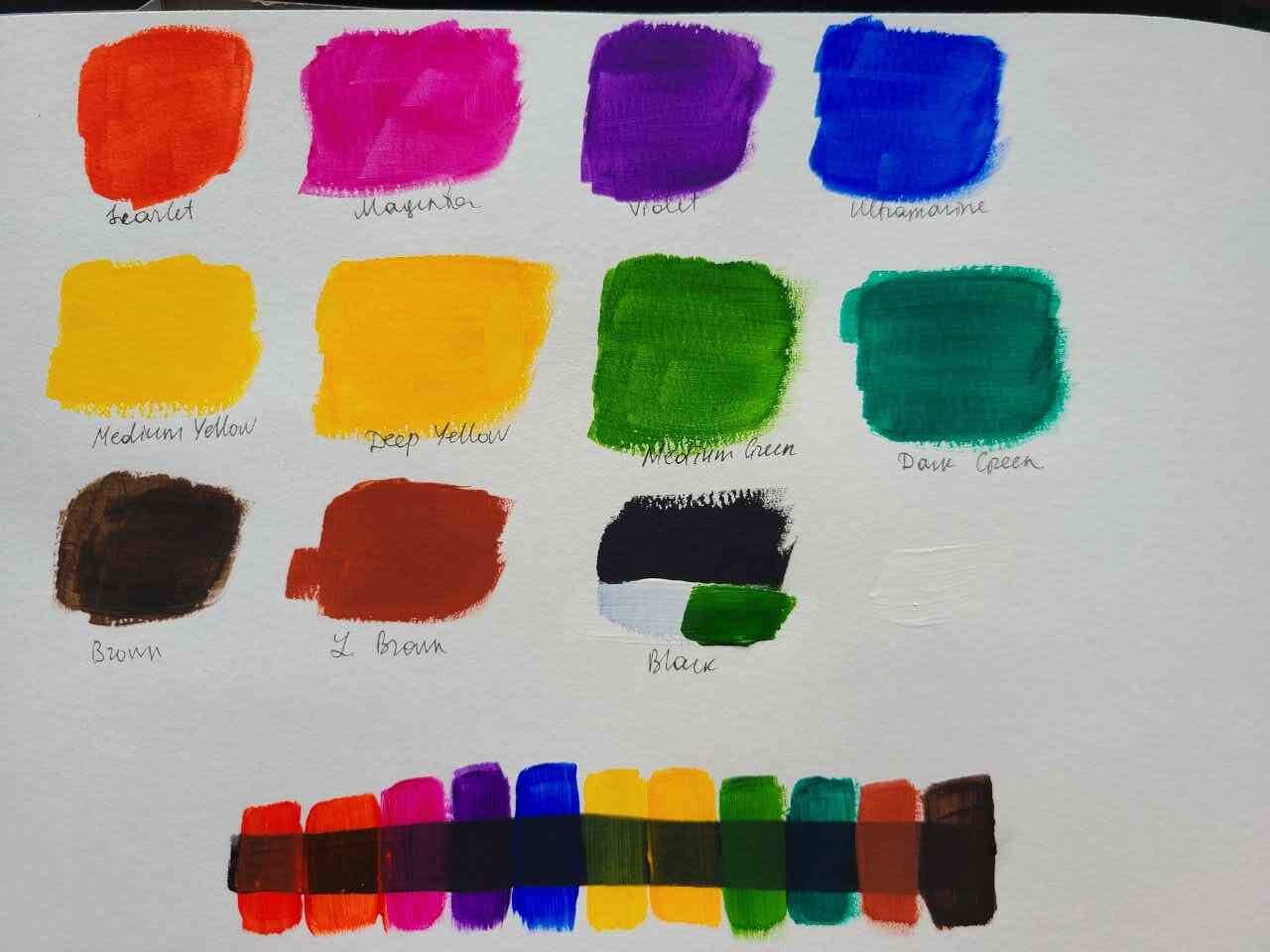 Daler Rowney Acrylic Paint review finish
