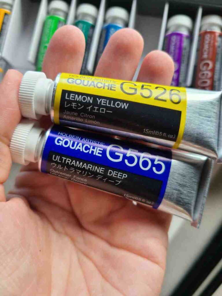 Holbein Gouache Review tubes
