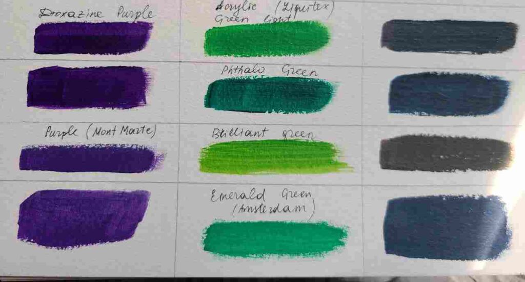 What Colors Do Purple and Green Make In Acrylic Paint