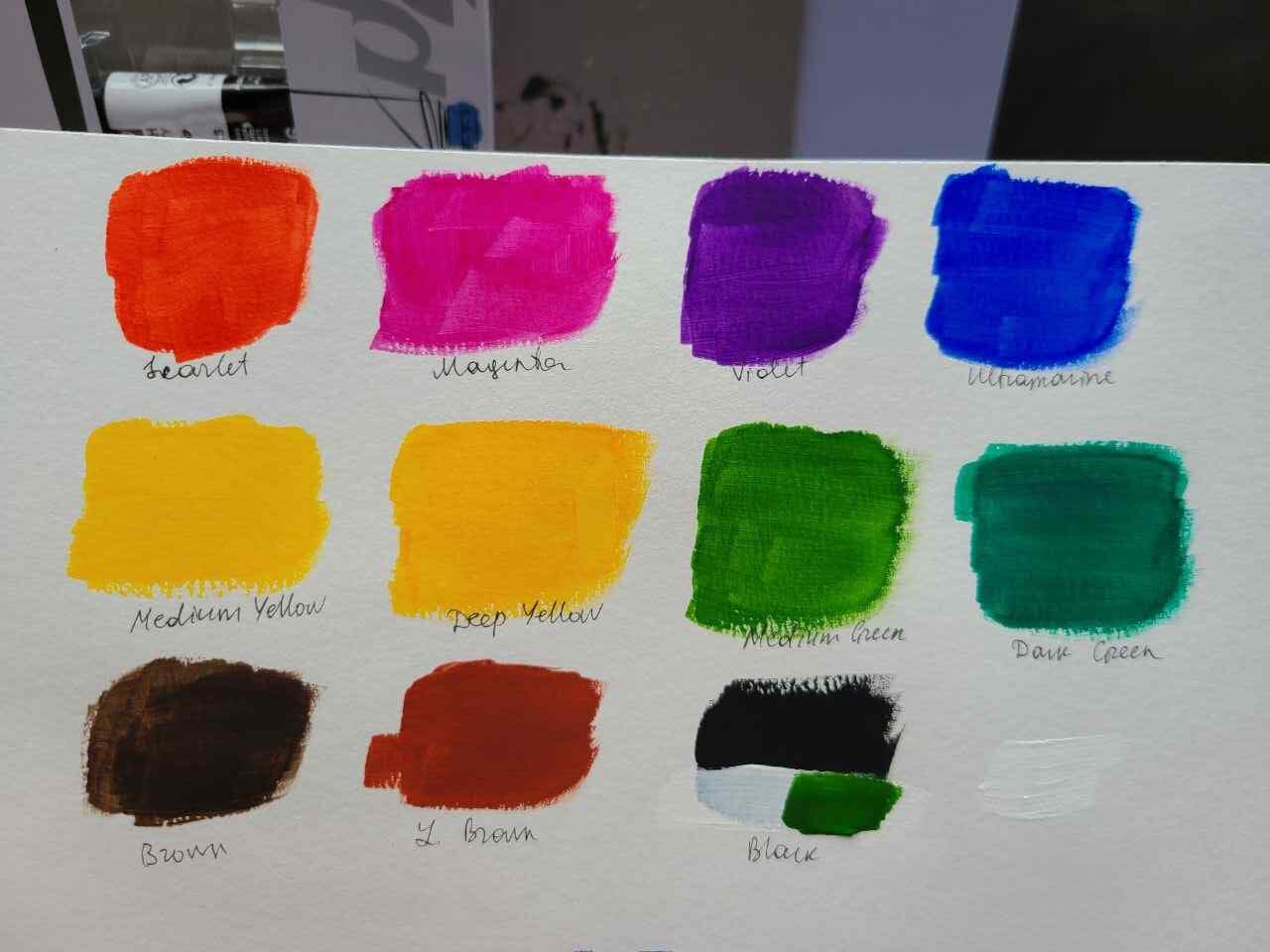 daler rowney acrylic paint review colors