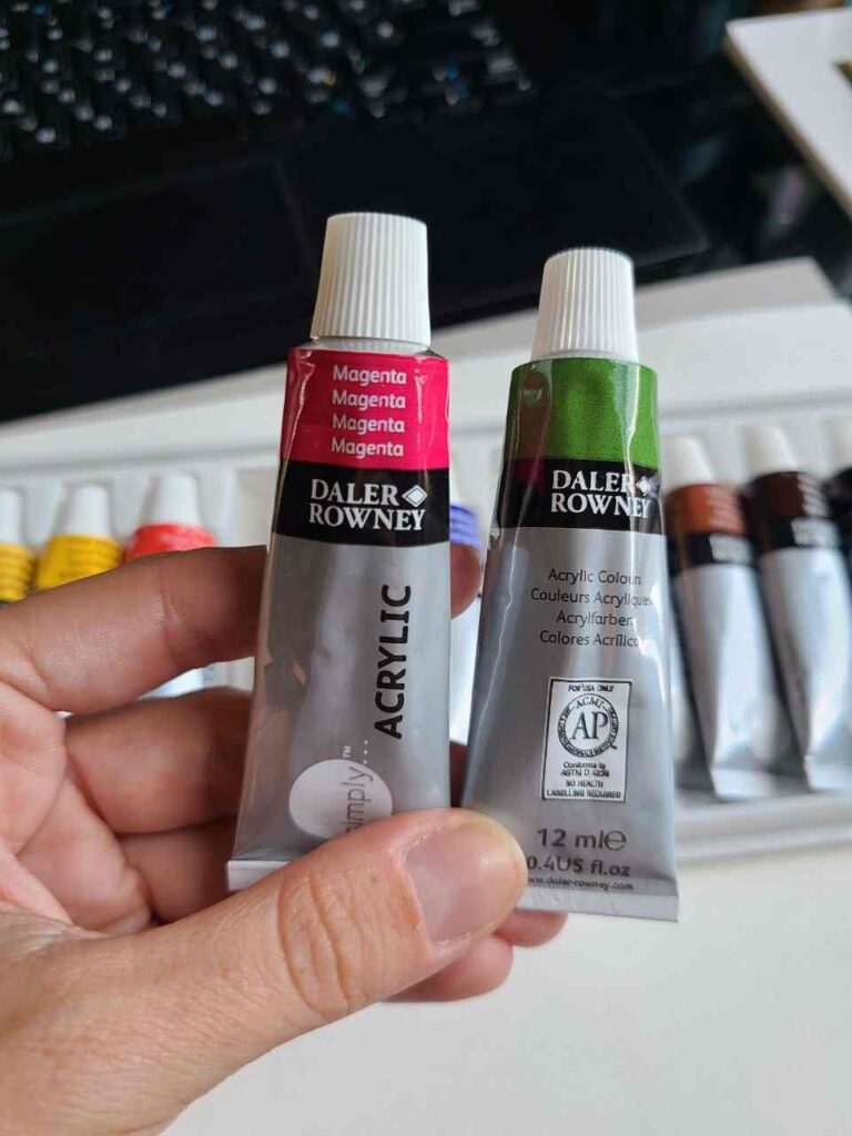 daler rowney acrylic paint review tubes