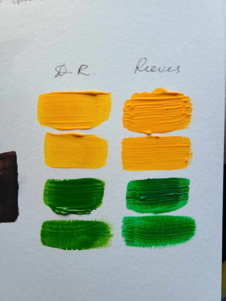 daler rowney acrylic paint review vs reeves