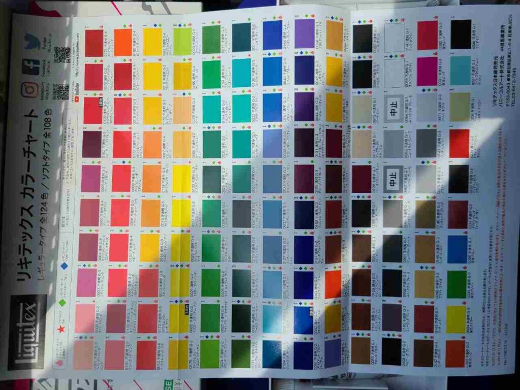 liquitex acrylic paint review color chart