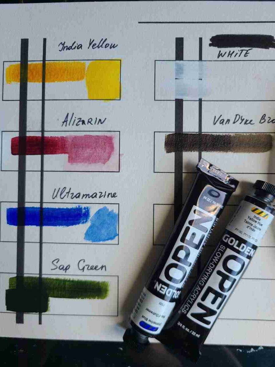 My Golden Open Acrylics Review With Painting Test Acrylic Painting School