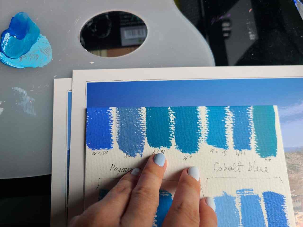 how to make sky blue colour by mixing other colours 