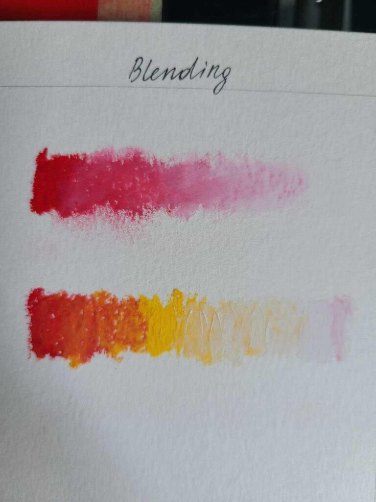 Paul Rubens Oil Pastels Review blending