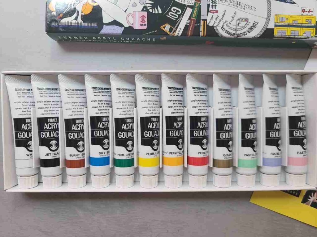 Swatching the Turner Acryl Gouache Japanesque 45 Colors Set 