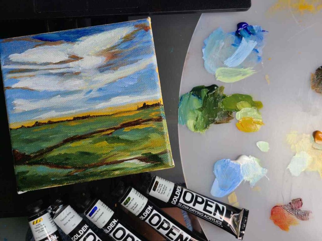 how to make acrylic paint dry slower with slow drying paint