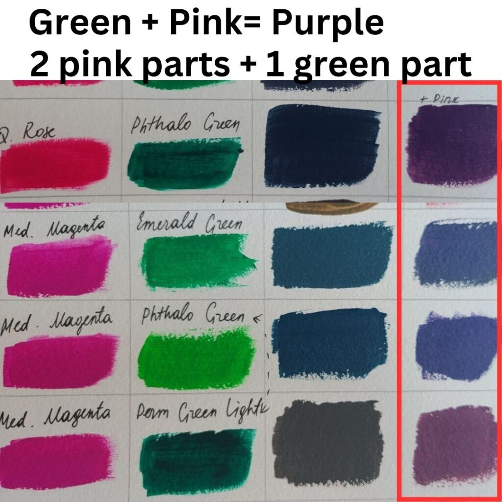 Do pink and green make purple