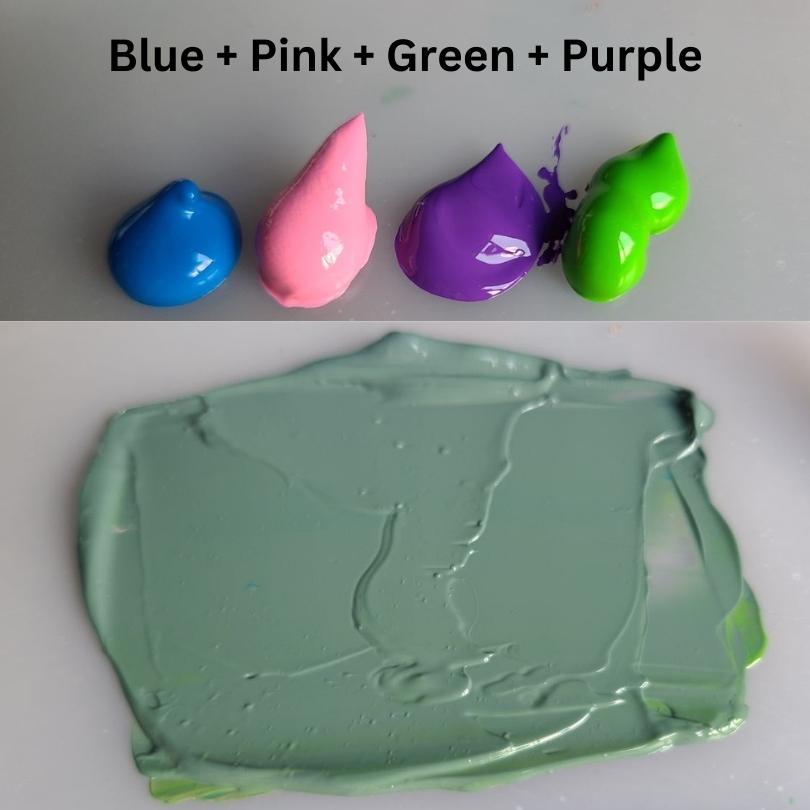 What Color Does Blue, Pink, Green And Purple Make