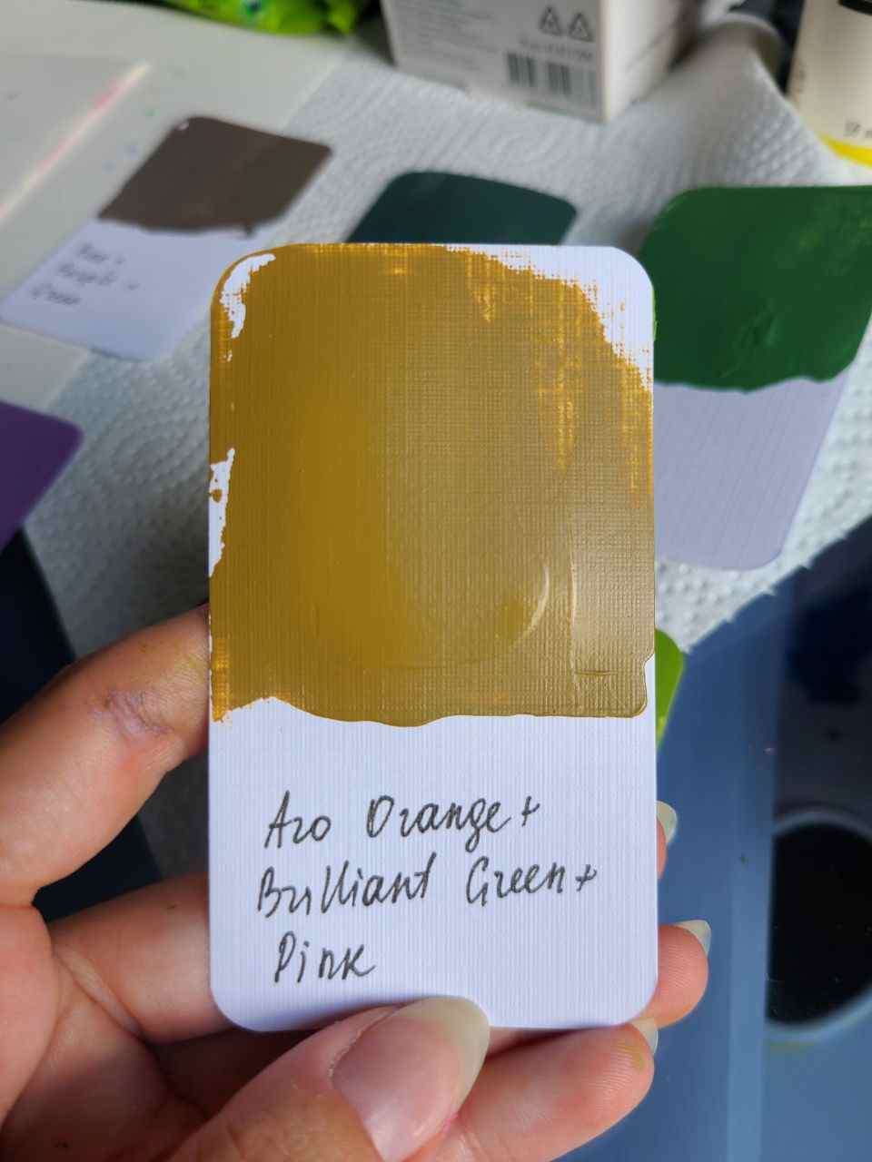 What Color Do Pink And Green Make? My Real Color Swatches Acrylic