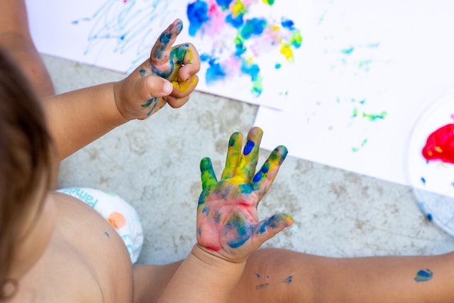 DIY Baby safe finger paint