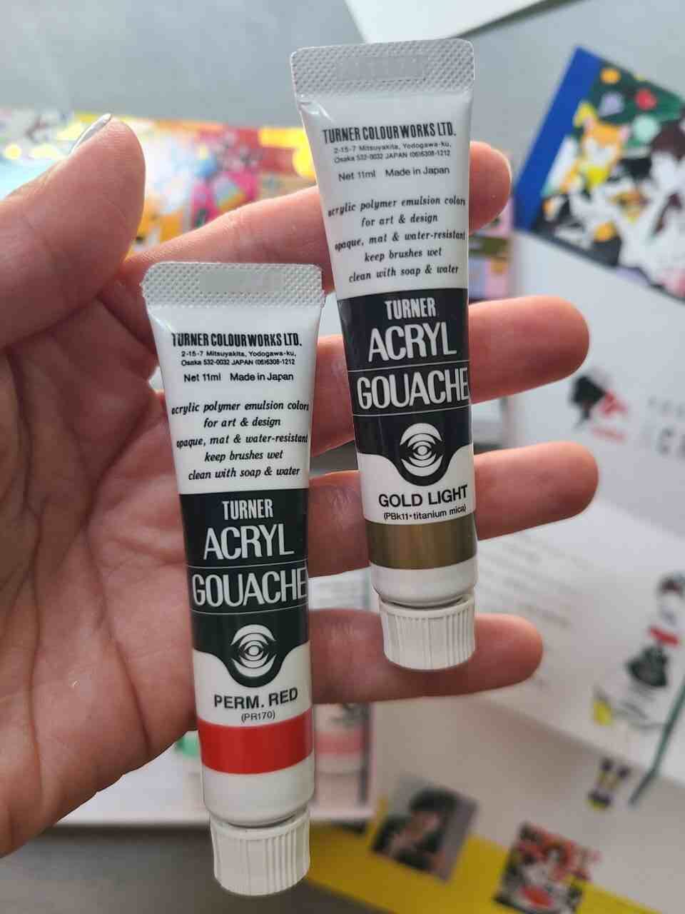 turner acryl gouache tubes
