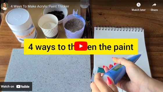 how to thicken acrylic paint tutorial