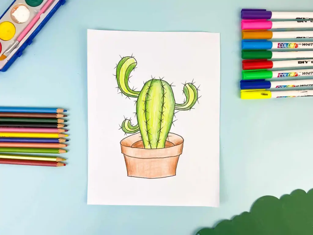 cactus summer painting idea