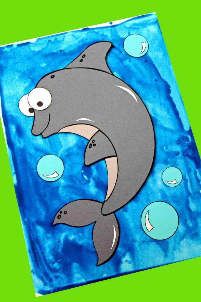 dolphin summer painting idea for kids craft