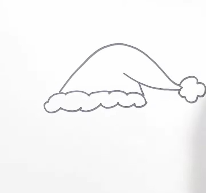 Step 2: Draw the Santa Hat
