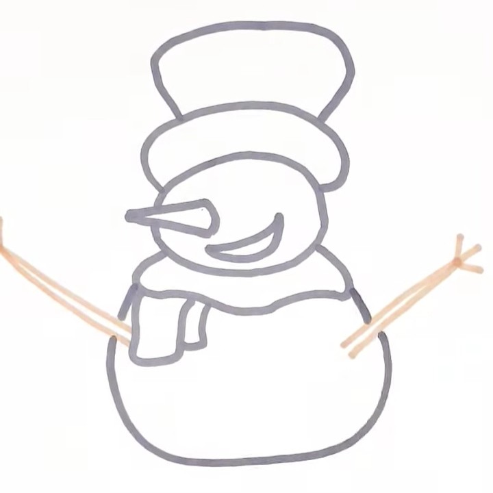 Step 4: Draw Snowman Body