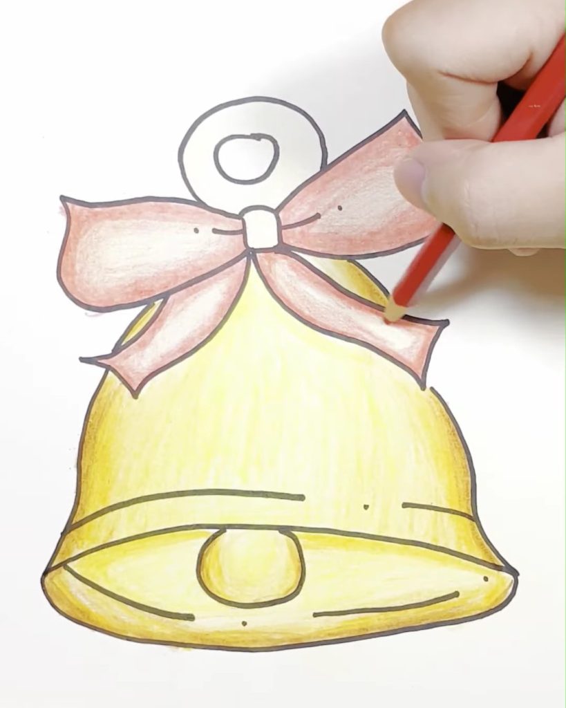 How To Draw A Christmas Bell Acrylic Painting School