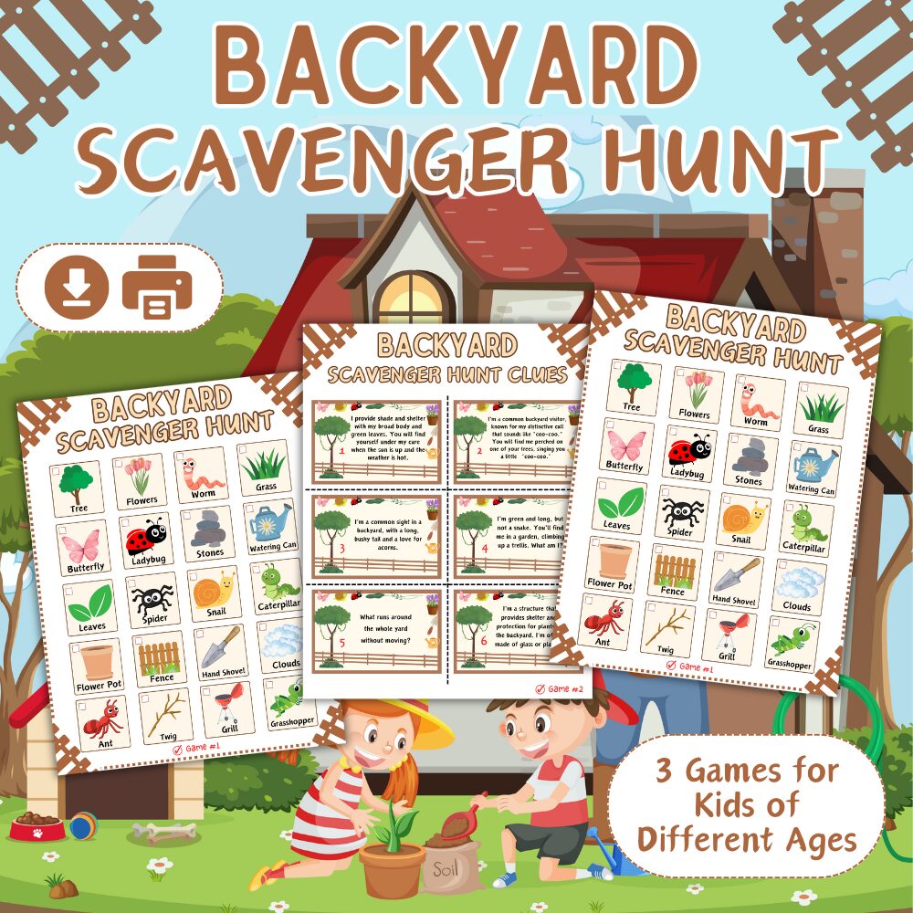 backyard scavenger hunt mockup