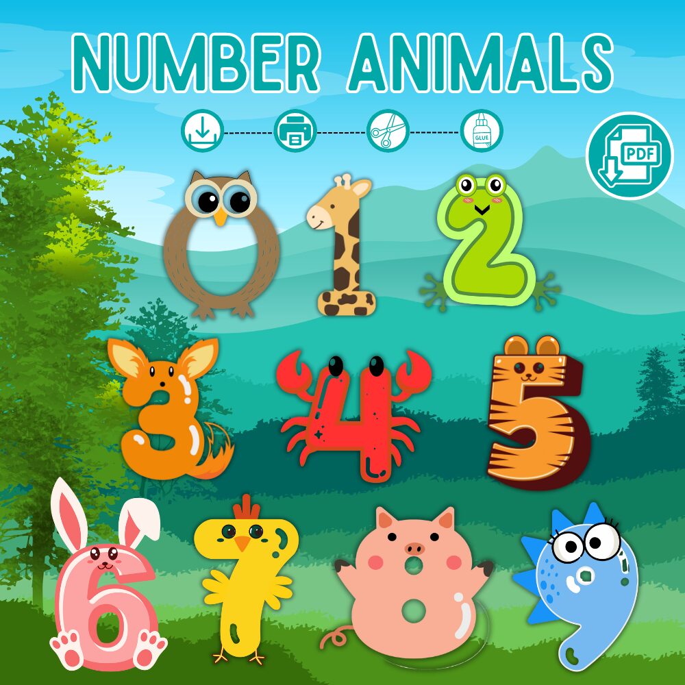 Number Animals Crafts