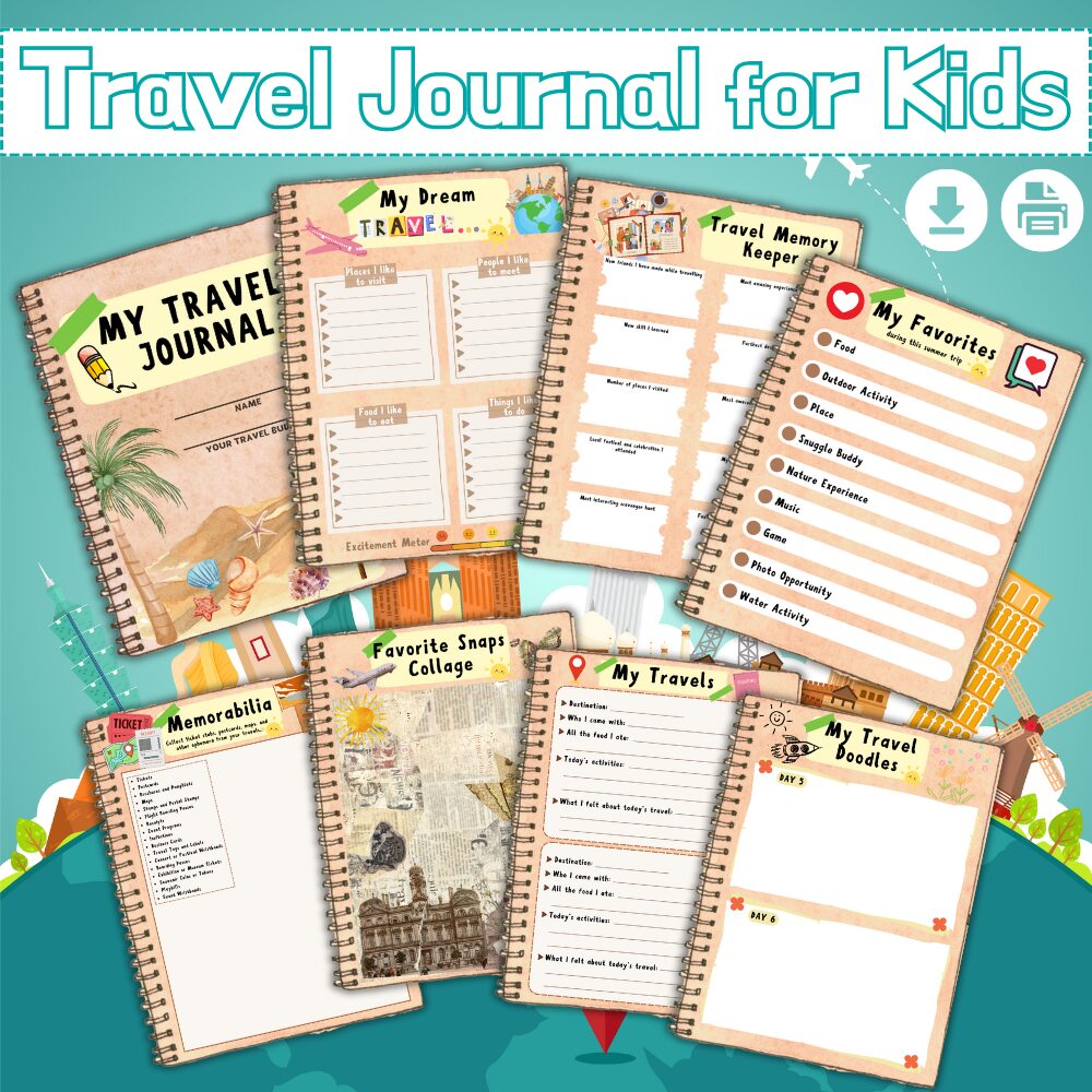 Printable Travel Journal For Kids