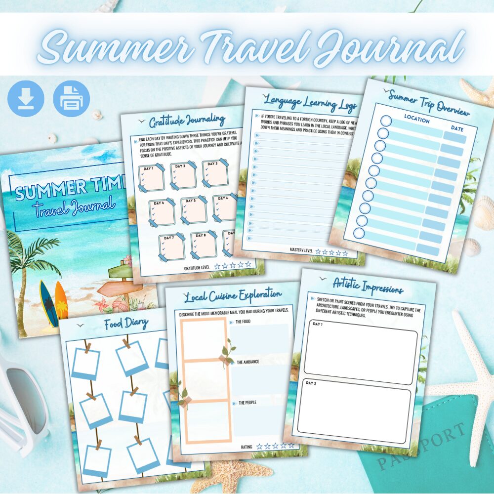 Printable Travel Journal For Adults