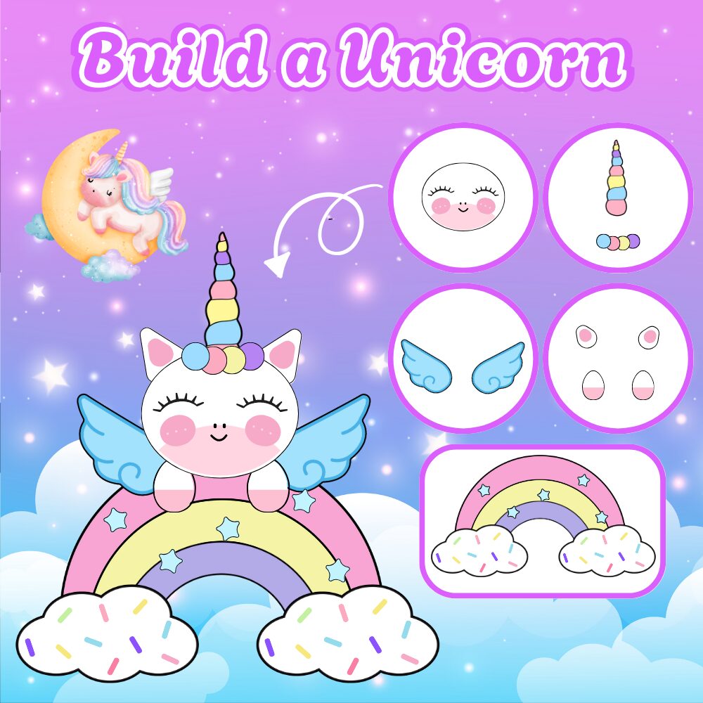 Unicorn Paper Craft printable