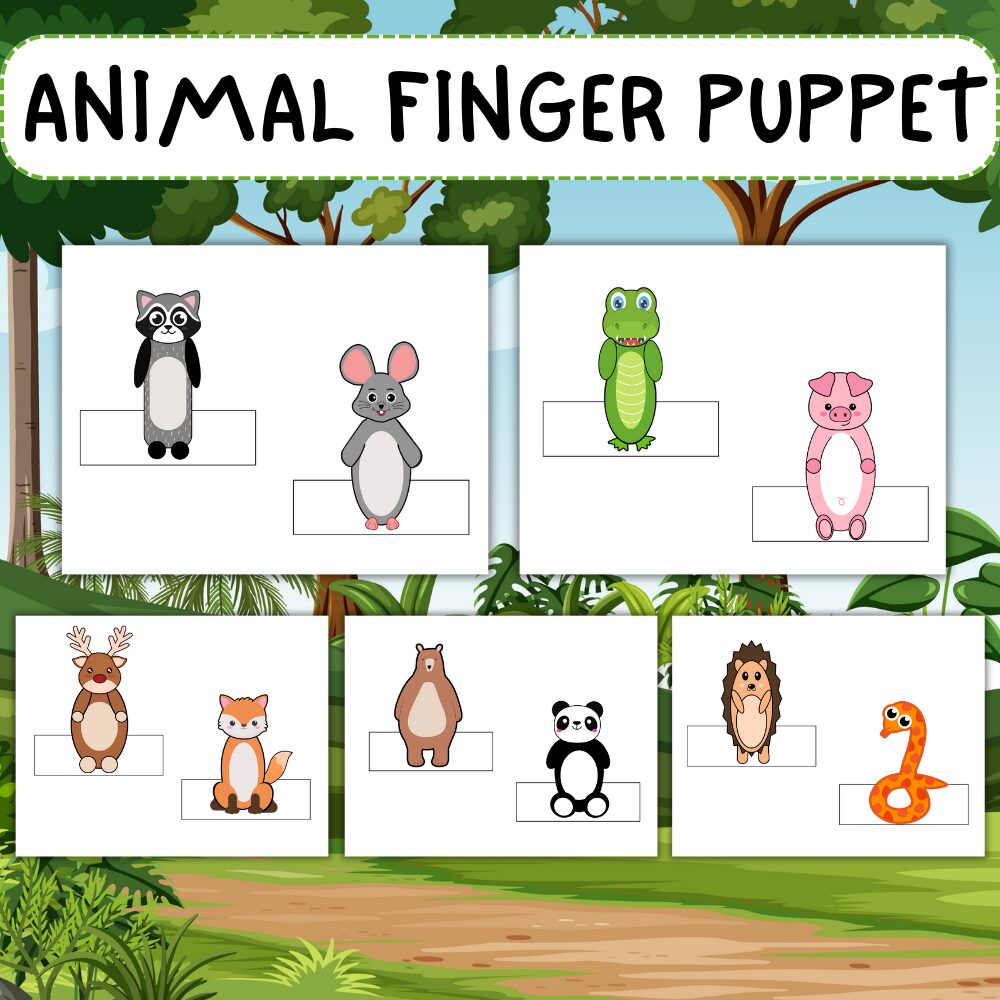 Woodland Animals Finger Puppets for kids