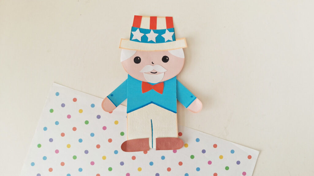 uncle sam paper bag craft
